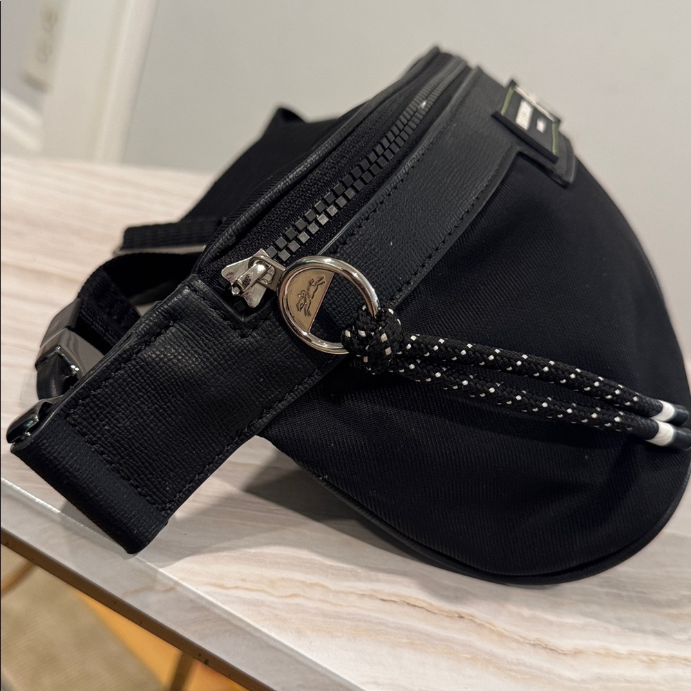 **SOLD** Longchamp Bag Black Nylon Belt Bag Fanny Pack Rare - Picture 7 of 17